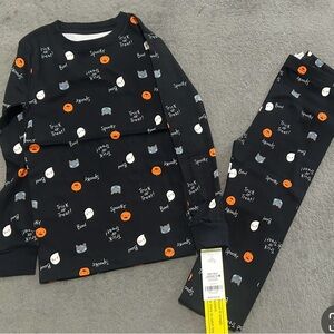 NWT Carter's Black and Orange Halloween Pajama Set